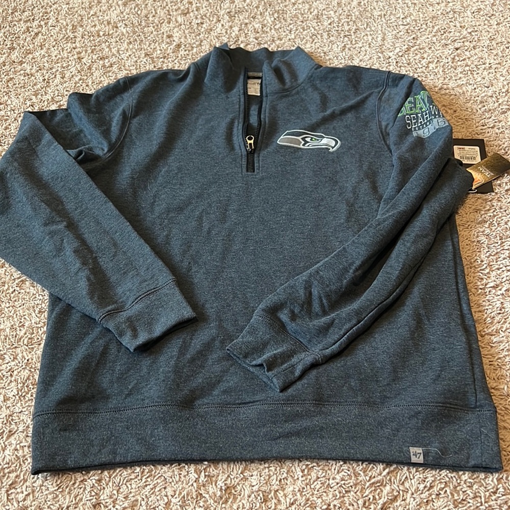 Men’s Size Medium 47-Brand Seattle Seahawks 1/4 Zip
